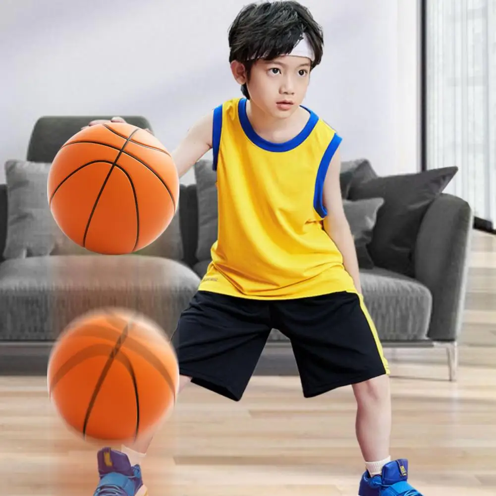 

Kid-safe Silent Basketball High Rebound Indoor Silent Basketball for Kids Dribbling Training Low Noise High Density for Boys