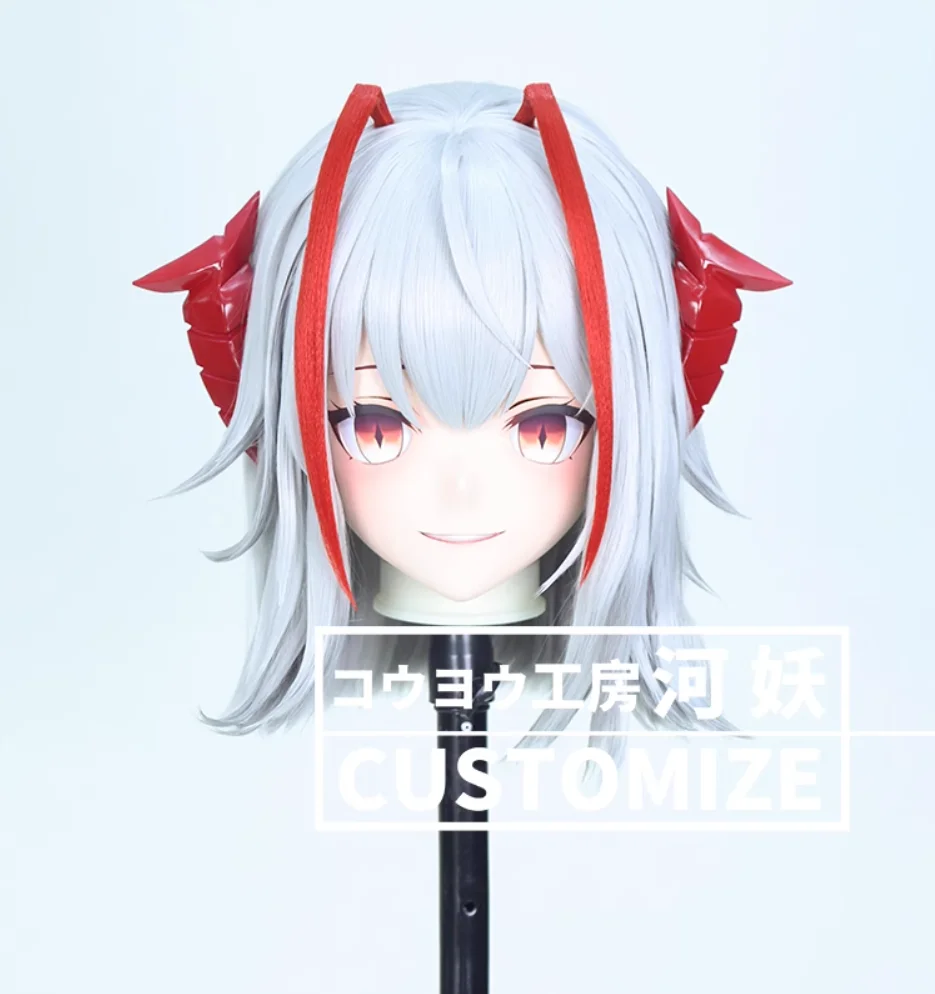 C-422-25 Customize Full Head Resin Cartoon Cosplay Japanese Character Anime Role Play Crossdress Kigurumi Mask With Back Shell