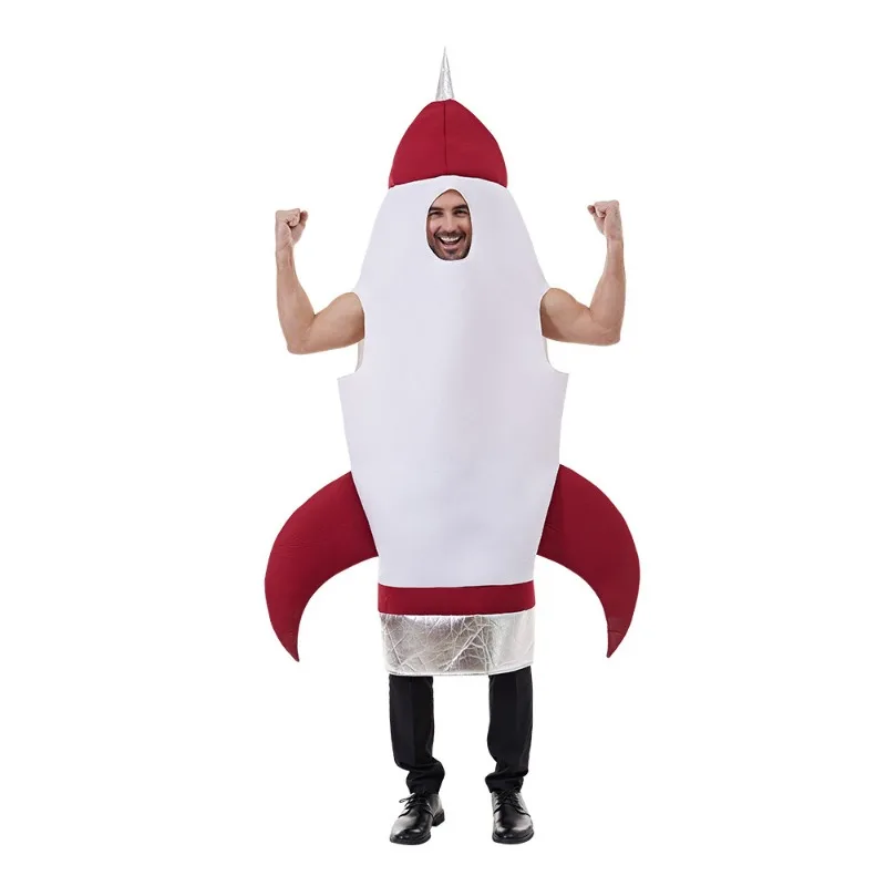 

Rocket Cosplay Inflatable Suit Purim Astronaut Role Play Party Costume Adult Funny Jumpsuit Clothes for Halloween