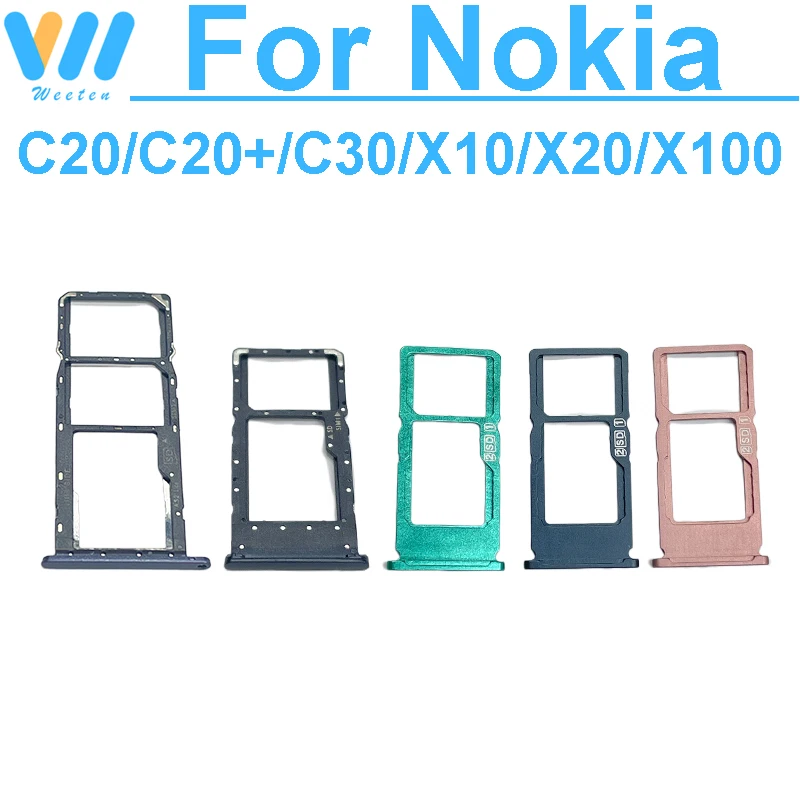 SIM Card Holder Socket For Nokia C10 C20 C20 Plus C330 X10 X20 X30 X100 SIM Card Tray Slot Reader Card Adapter Replacement Parts