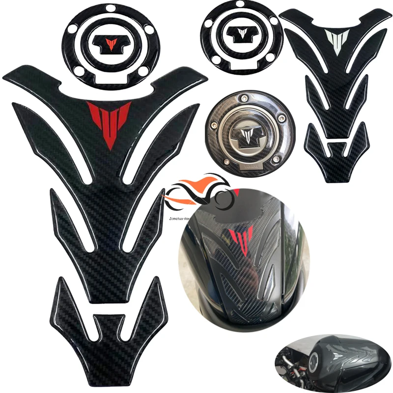 

3D Carbon Fiber Motorcycle Fuel Tank Pad Cover Protector For YAMAHA MT01 MT03 MT07 MT09 MT10 MT 01 03 07 09 10 Decal Stickers