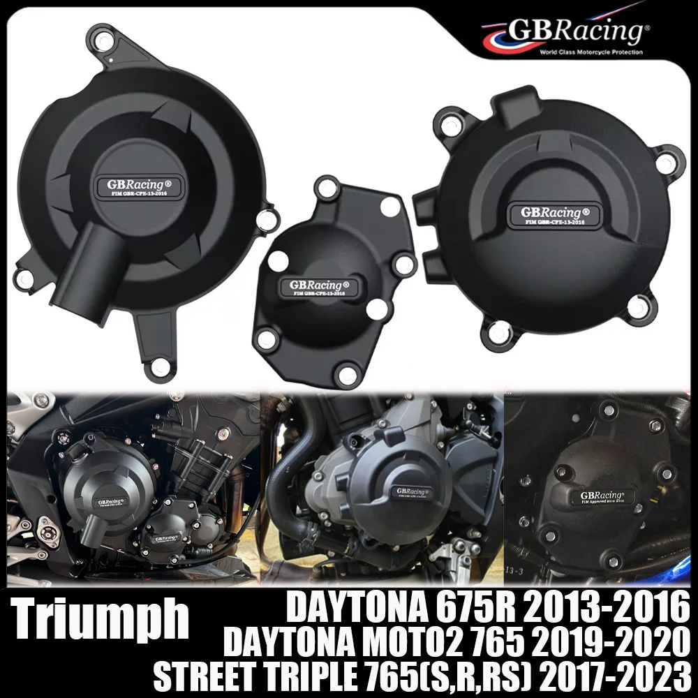 

GBRacing Engine Protection Cover For Triumph STREET TRIPLE 765(S,R,RS) 2017-2023 DAYTONA MOTO2 765 2019-2020 DAYTONA 675R 13-16