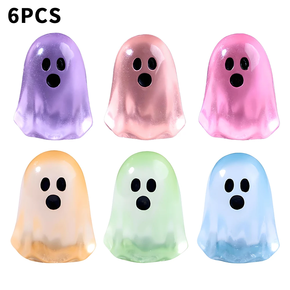 

Creative glow-in-the-dark little ghost beads DIY decorations hanging accessories mini micro landscape Halloween small ornaments