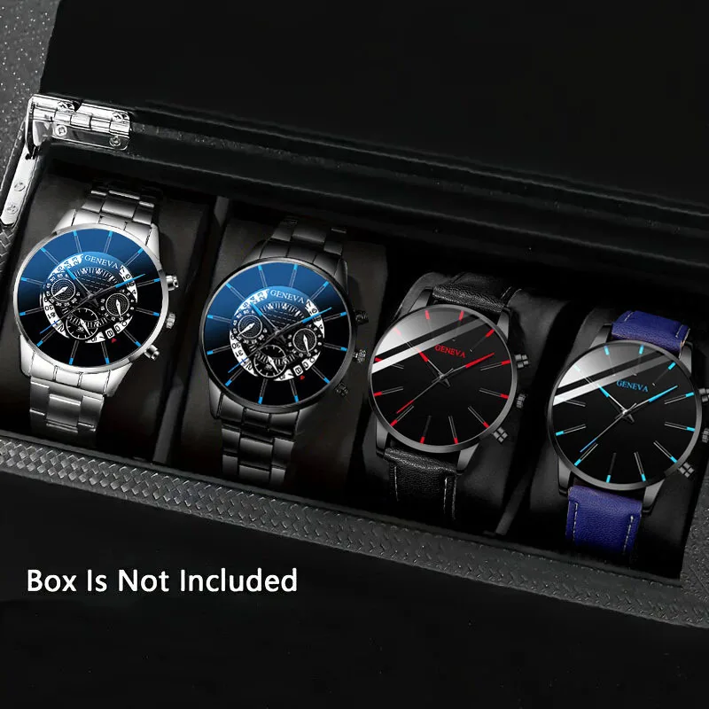 4-piece men's high-end business watch set, featuring different style watch combinations from the high-end premium series