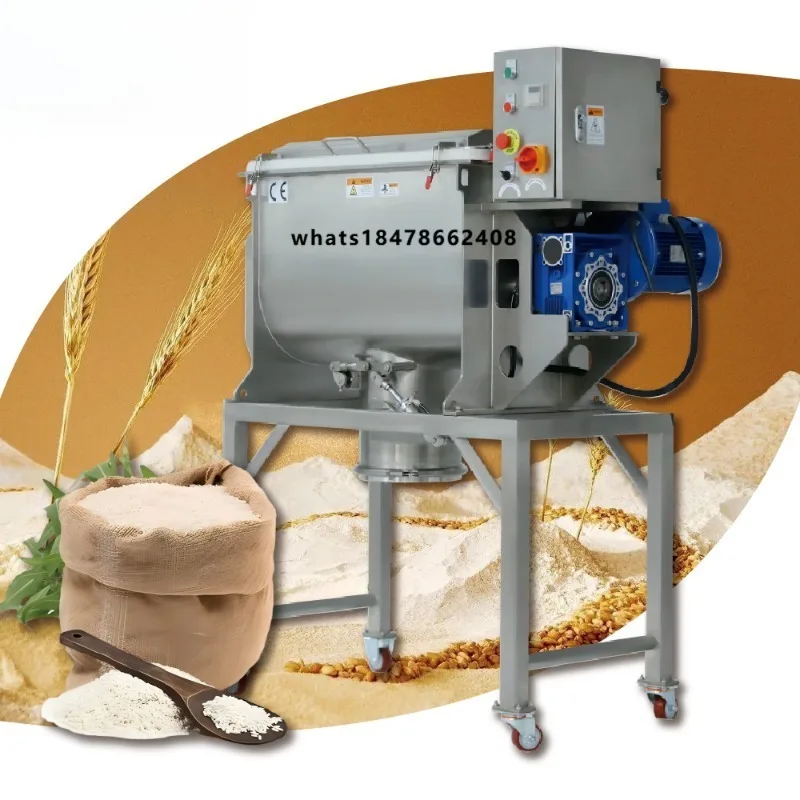 Automatic Horizontal double Ribbon Blender Powder Mixing Machine Animal Food Powder Mixer Machinery Industrial Equipment