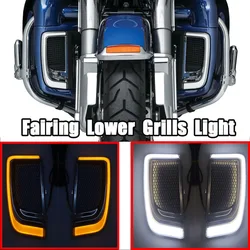 For Harley Touring FLHTCU Electra Glide Ultra Classic/Touring FLHTK Ultra Limited 2015-2020 Motorcycle LED Fairing Lower Grills