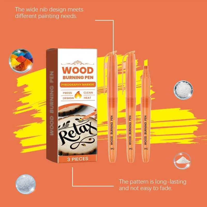 Holzofen 3 Stück Brenn stift Holzofen Werkzeuge Holzofen Kit für Künstler Anfänger in Holz projekten