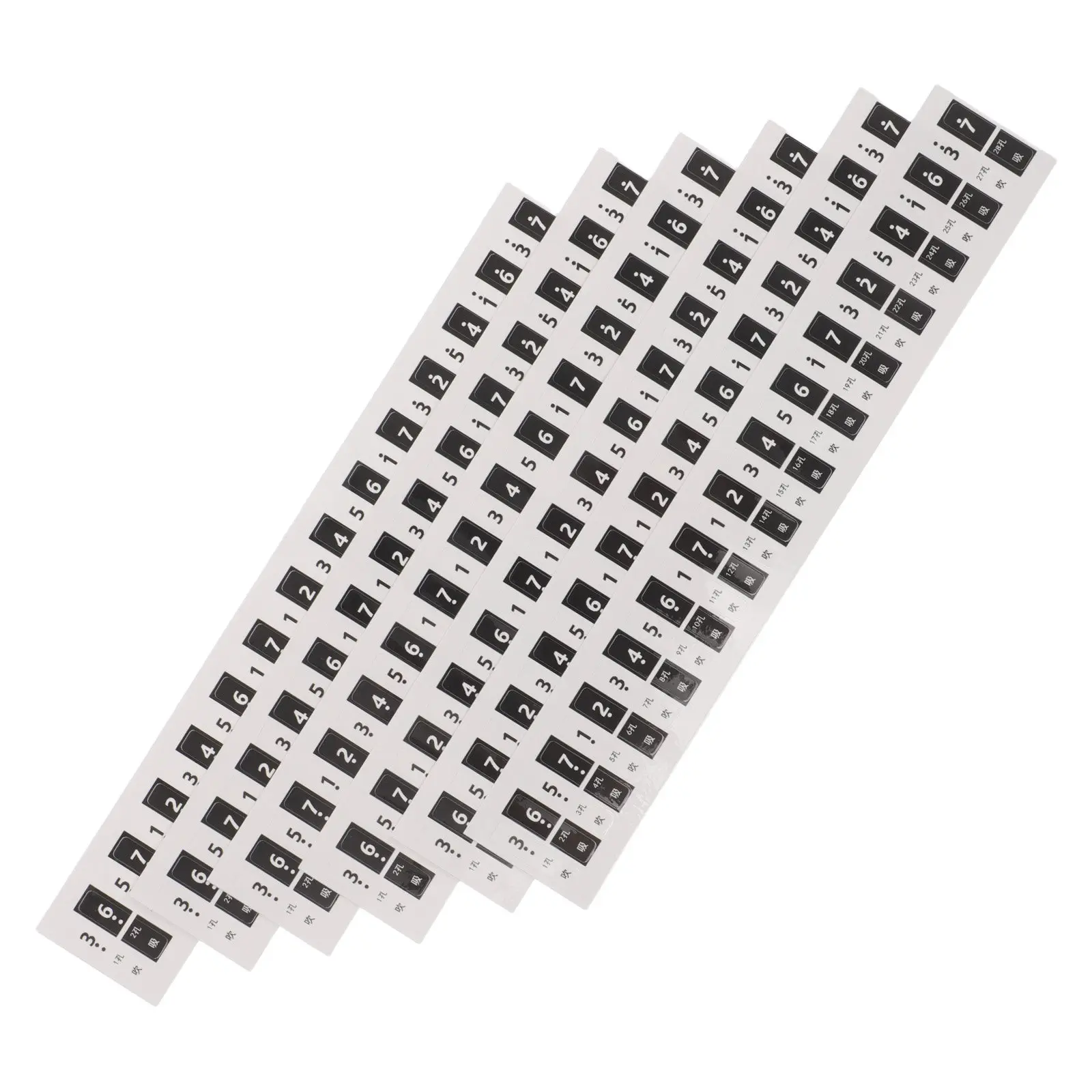 60Pcs Harmonica Learning Stickers for Beginners Self-Adhesive Removable Note Labels with Numbers Chart for 24 Hole 28 Hole C Key