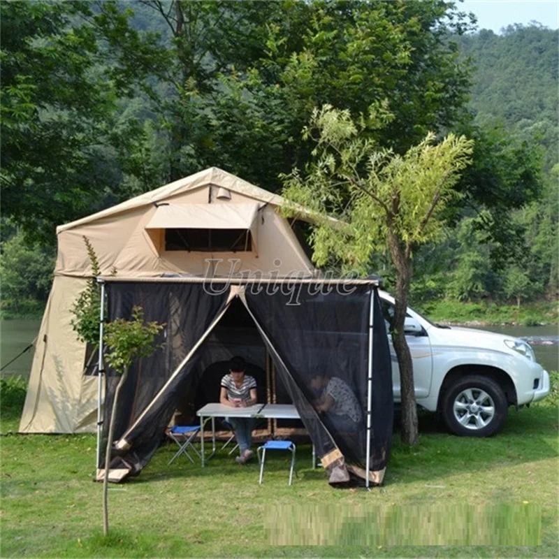 Camping Anti Mosquito Roof Top Tent, Waterproof, Suv Car Side Awning, Mesh Room