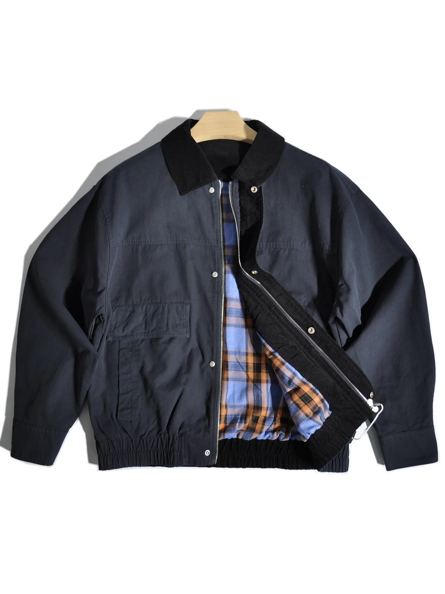 Cappotto in cotone allentato semplice da uomo in stile americano retrò Amikaji Nuovo arrivo