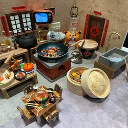 Children's Mini Kitchen Play Home Cook Toys Real Cooking Wood Full Simulation Kitchenware Set Parent-Child Interactive Early