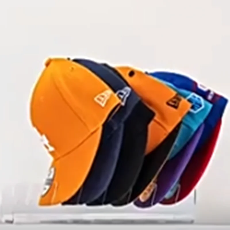 スロット付きアクリルキャップ収納ラック野球帽ディスプレイスタンドキャップ収納容器寝室用家庭用収納整理 1