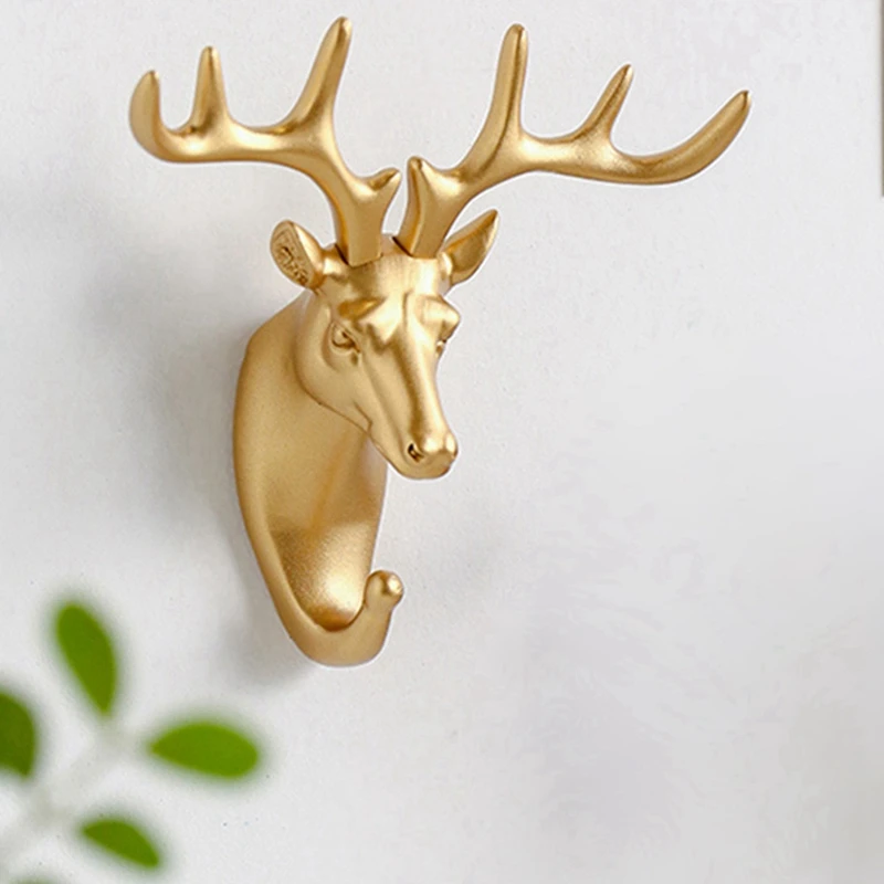 

Wall Mounted Hooks Animal Head Rack Coat Caps Wall Hanger Horse Elephant Hooks Decorative Decor Bathroom Accessories