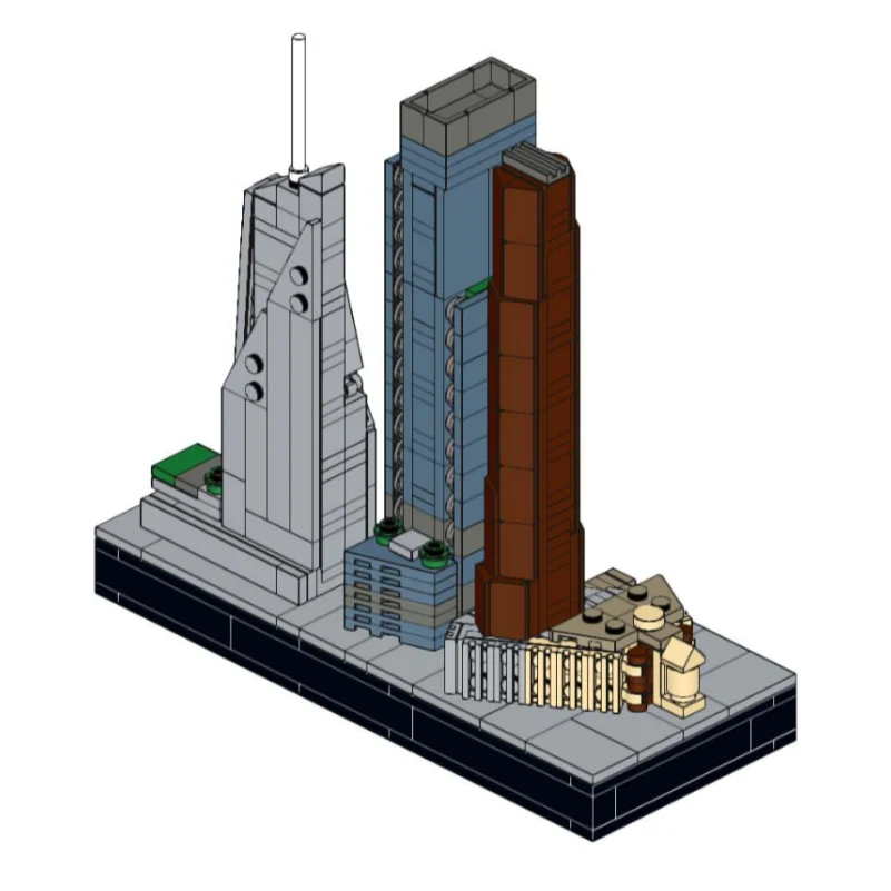Tallest Buildings in New York City MOC Blocks DIY Assemble Bricks Architecture Model Educational Creative Toys Gifts 1574PCS