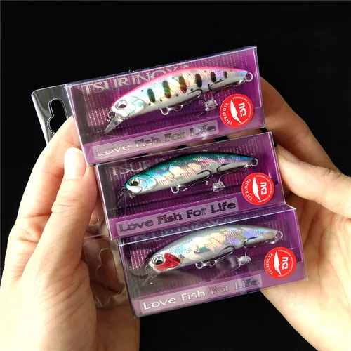 TSURINOYA 60S Señuelos de Pesca de pececillo hundido DW67 60mm 6,1g Jerkbait Venta caliente arroyo lubina trucha cebo Mini Crankbait Wobblers