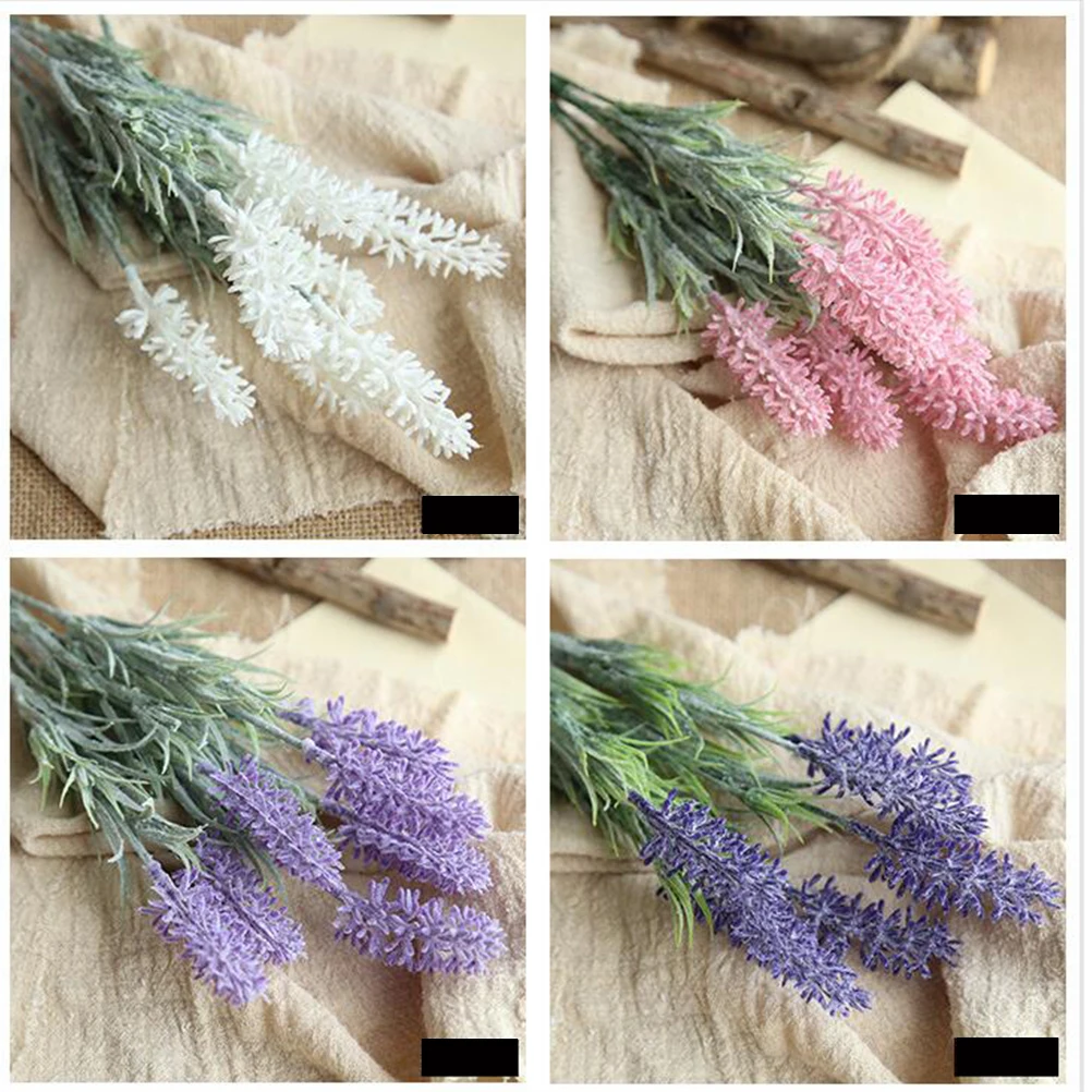 

10 pcs Artificial Flowers for Home Office Decoration Realistic Simulation Lavender Wedding Party H held Plants Elegant Gift