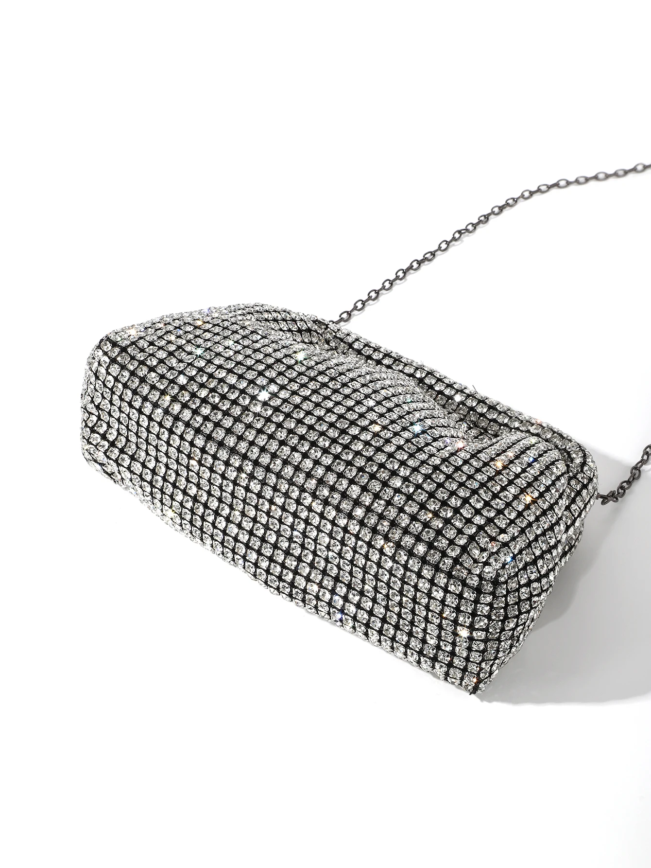 Shiny，fashion rhinestone solid clutch woman handbags evening bag for party and wedding