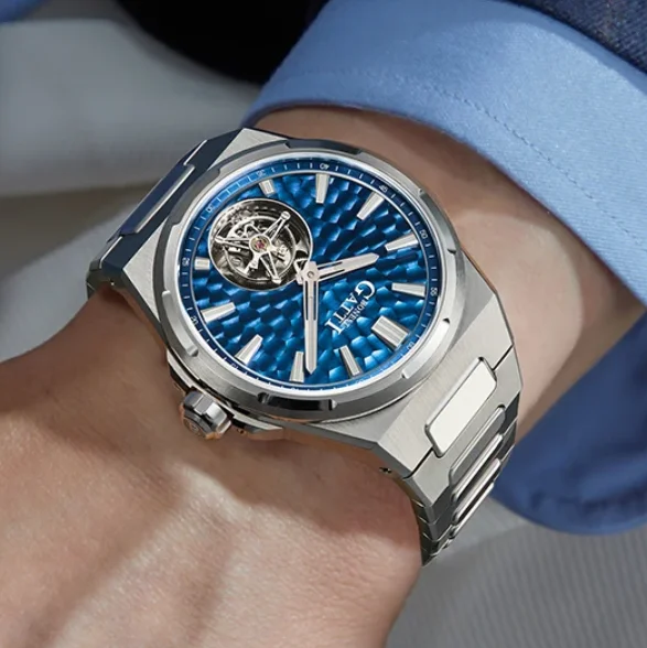 

Мужские часы BONEST GATTI с турбийоном, 43 мм, автоматические механические наручные часы, водонепроницаемость 5 бар, сапфировое стекло, светящийся циферблат с узором в виде рыбьей чешуи