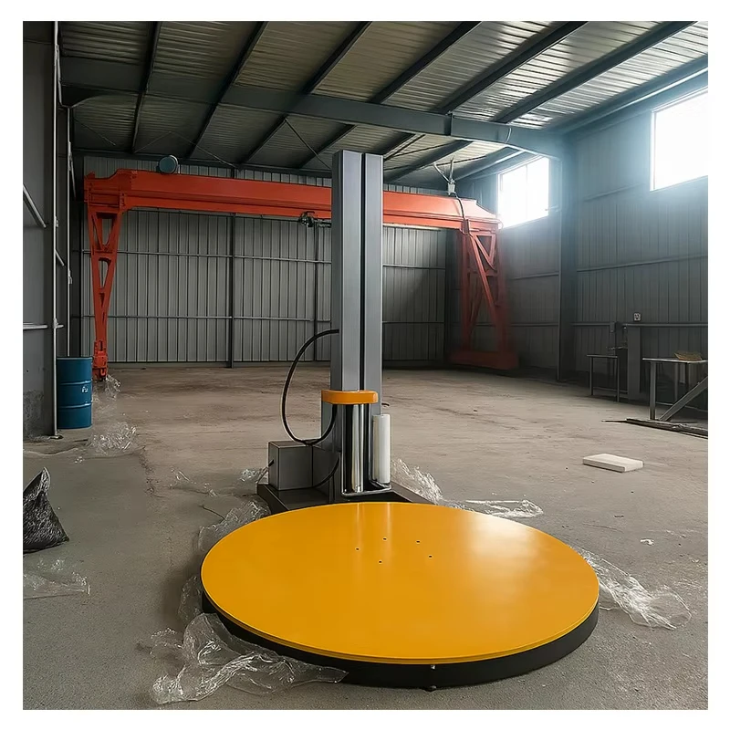 2000kg Electric Turntable Bearing Rotary Tray Winding Machine With PLC Control For Paper & Wood Case Packaging