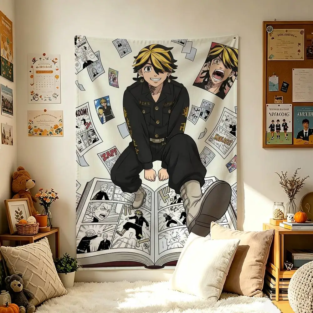 K-Kazutora H-Hanemiya T-Tokyo-R Vertical Flag Tapestry Wall Hanging Indoor Outdoor Home Decor