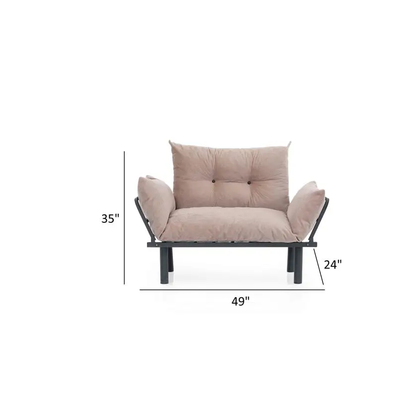 Sofa Futon Loveseat - أريكة متعددة الاستخدامات ومريحة قابلة للتحويل للمساحات الصغيرة، مثالية للاستخدام المنزلي والمكتبي #4