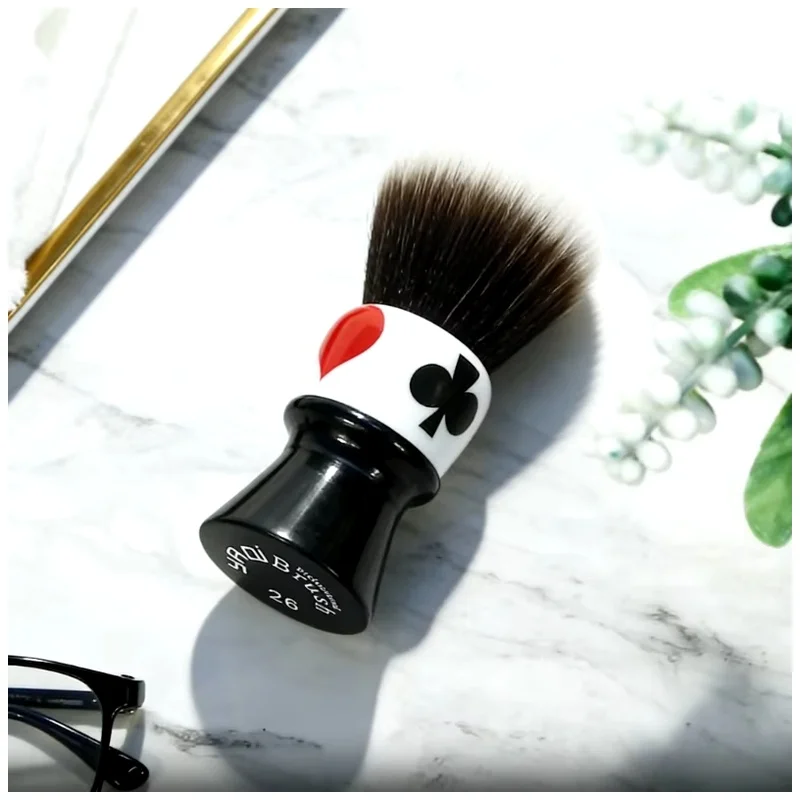 YAQI Casino clubs 26mm Synthetic Hair Resin Handle Husky Knot Wet Shaving Brush Wet Shave Tools Men Shaving Products Men