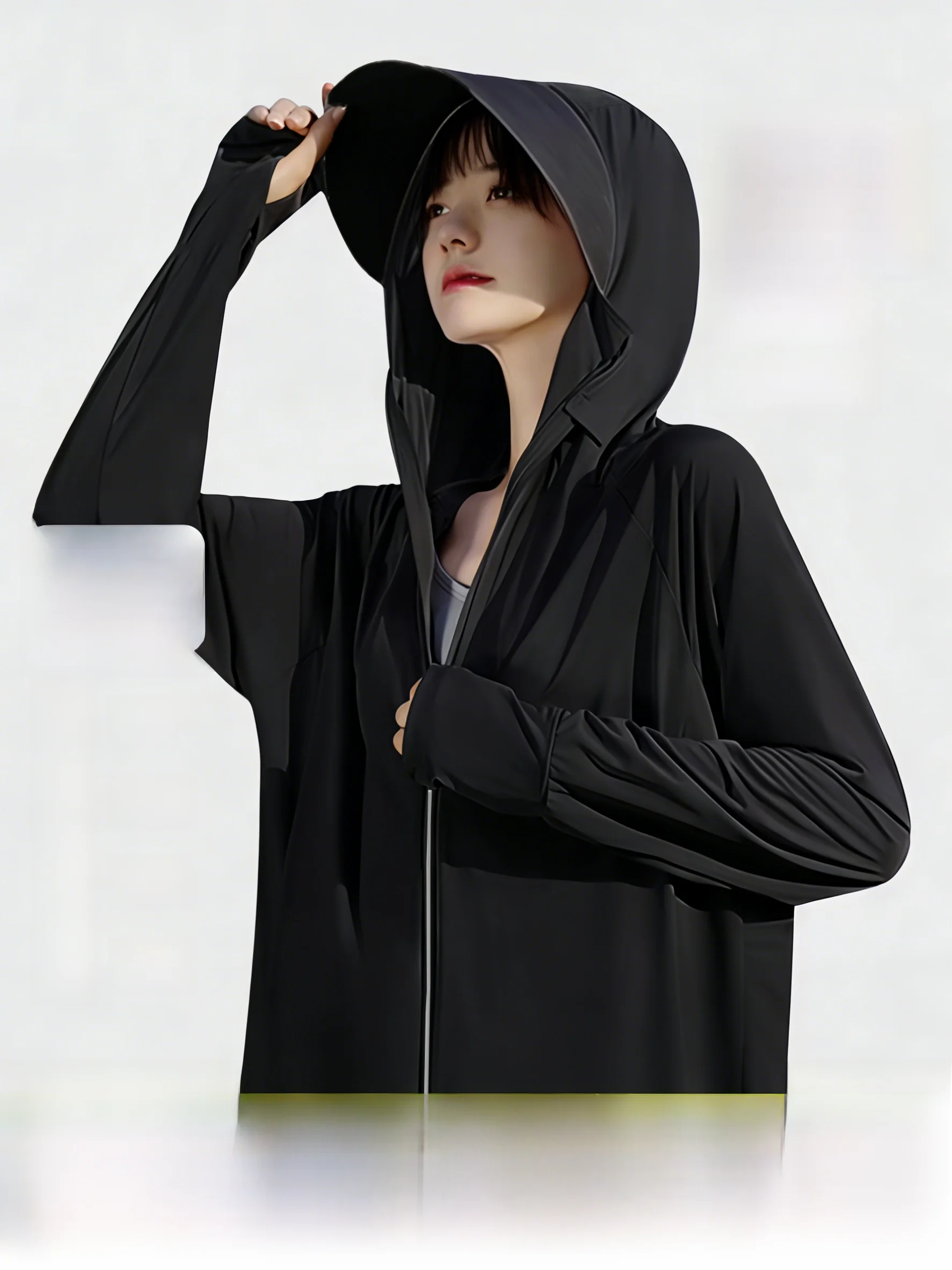 

ex Ice Silk UV Protection Clothing Inteated Fiing Sunade Face Covering Lightweight Breathable Long Sve Outdoor Gear