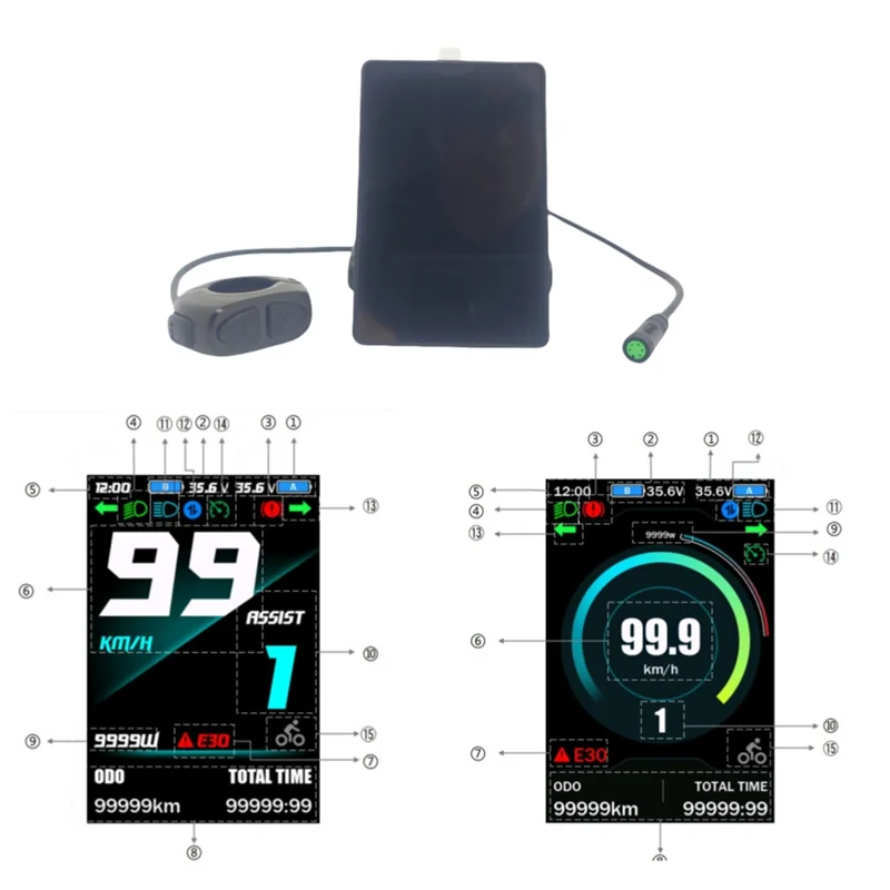 

【Hot Cake】DPC101 Color Display Electric Bicycles For Bafang UART Protocol For BBS0102B G340 G320 BBSHD 500W 750W 1000W Motors