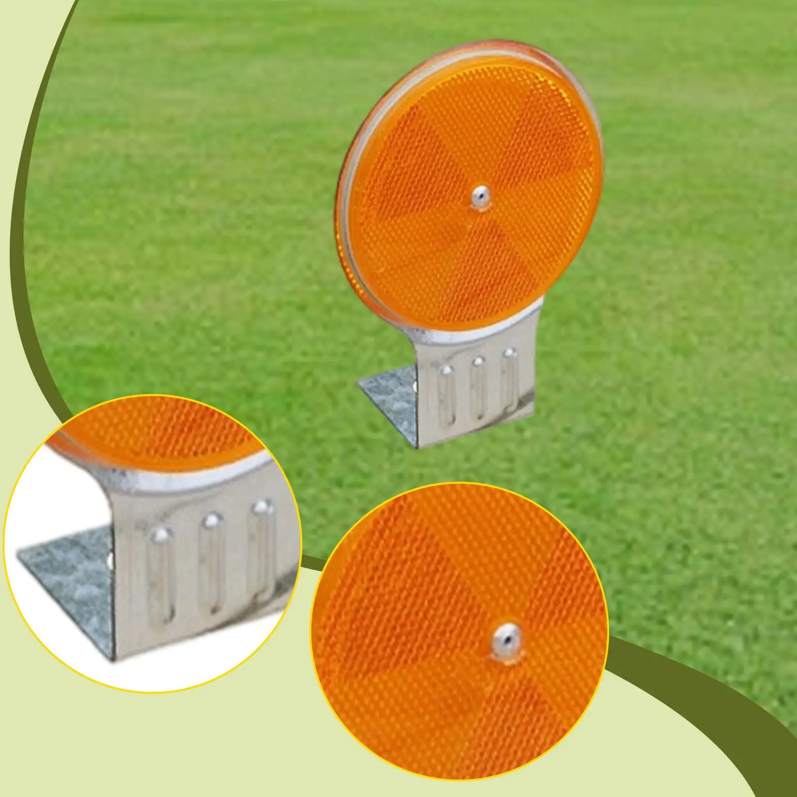 Marcador de entrada de automóveis sinal reflexivo refletor de entrada de garagem fácil instalação sinal redondo marcador de estrada para estacionamento de tráfego