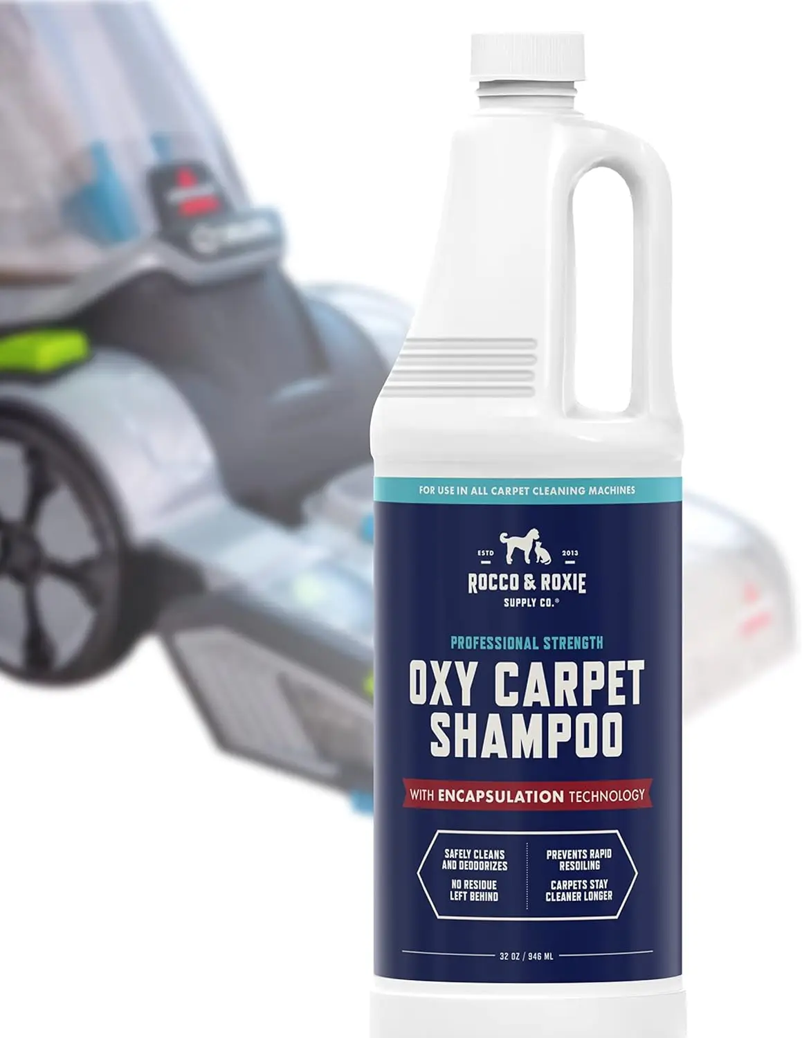 

Pet Stain Remover & Odor Eliminator for Carpets, Upholstery, Rugs - Deep Cleaning Solution Works with Any Shampooer Machine