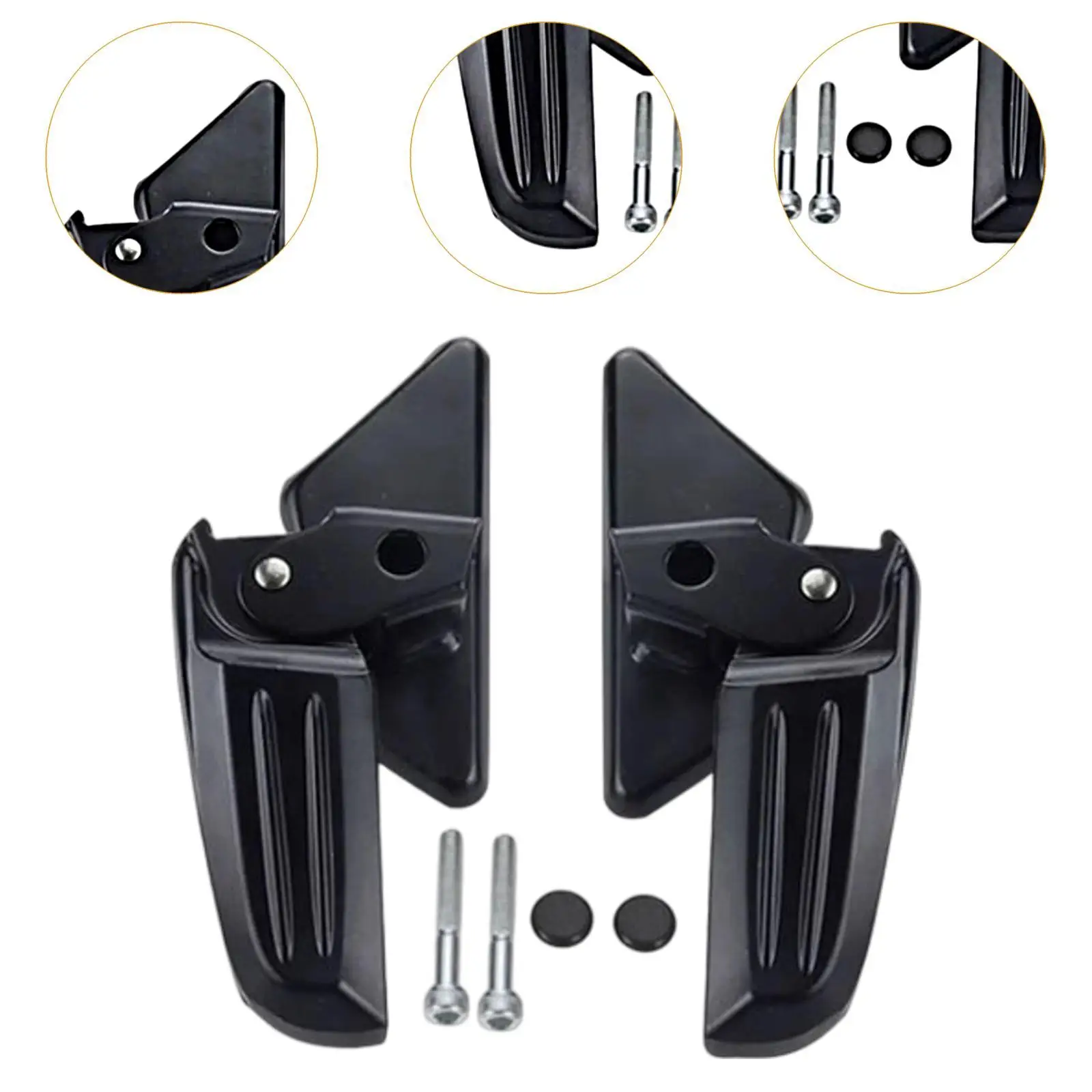 

Rearset Motorcycle Footpegs Foldable Aluminum Alloy Passenger Pedals Compact Footrests for Motorbike Enhancement