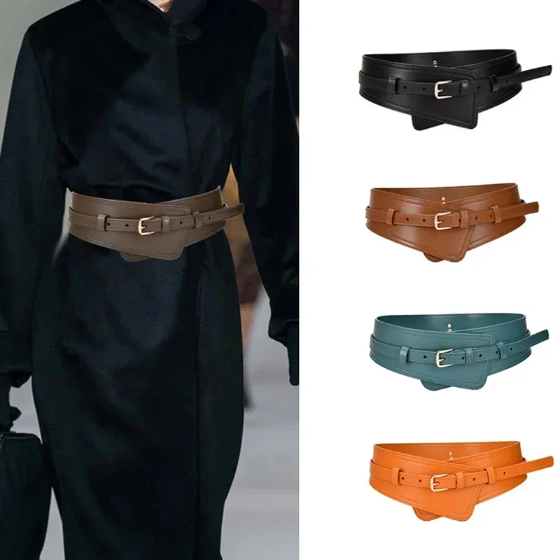 Cow Leather Girdle Women\'s Luxury Designer Fashion Trend Casual Clothing Accessories Gothic Pin Buckle Belt Korean Corset