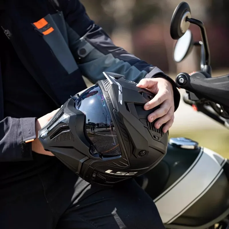 Modular Convertible LS2 OF606 3C DOT Rally Motorcycle Helmet Four Seasons Unisex Full Face to Half Casco Moto Protective