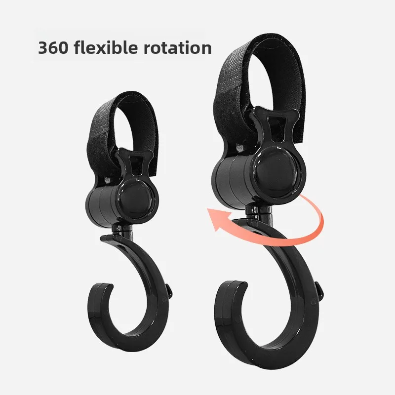 

2 Pack 360° Swivel Multi-Functional Universal Baby Pushchair HookStroller Hooks Pram Bag Hanger for Shopping Tote Diaper Bag