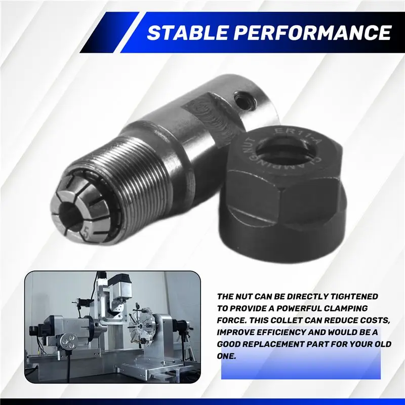 Top Sale Er11 5Mm Motor Shaft Collet Chuck Spindle Extension Rod Inner + Er11 Spring Collet For Cnc Milling Machine view 6
