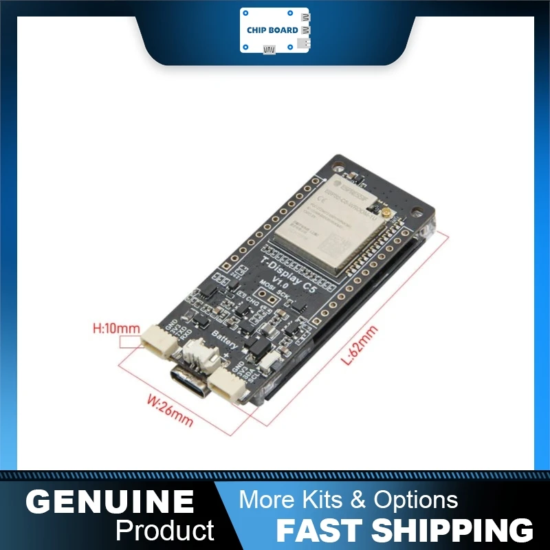 T-Display C5 ESP32-C5 Board, ST7789 IPS Screen, Dual Band WiFi 6 Wireless Display Development Kit