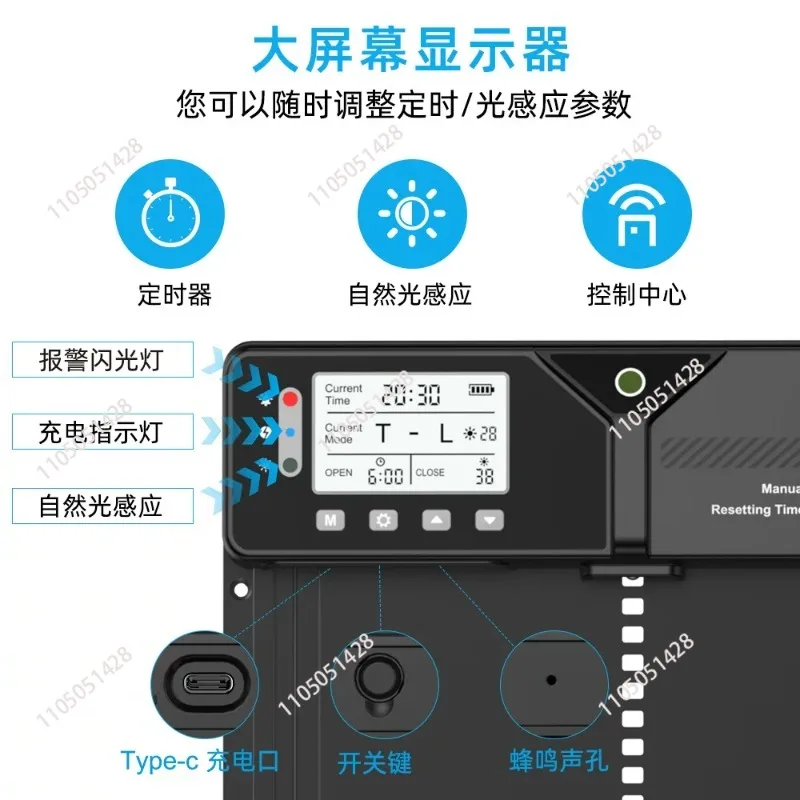 Intelligent automatic light-sensitive chicken coop door, regular switch door