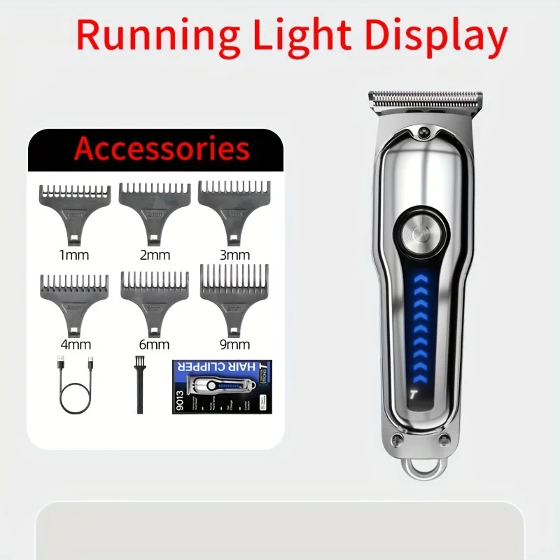 

Professional Hair Clipper, Electric Shaver ,hair trimmer for Men, USB Rechargeable - Precise T-Blade Trimmer