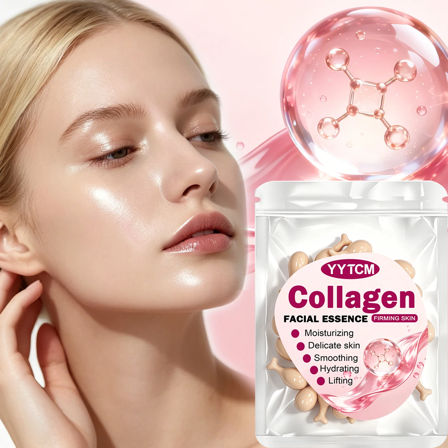 Collagen Capsule Essence, Moisturize Skin, Firming And Tighten Skin Capsule Serum, Deeply Nourishing Skin, Smooth Skin