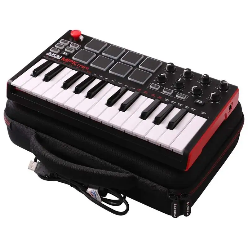 LTGEM Travel Carrying Case for Akai Professional MPK Mini MKII & MPK Mini Play 25-Key USB MIDI Keyboard Controller(only bag!)