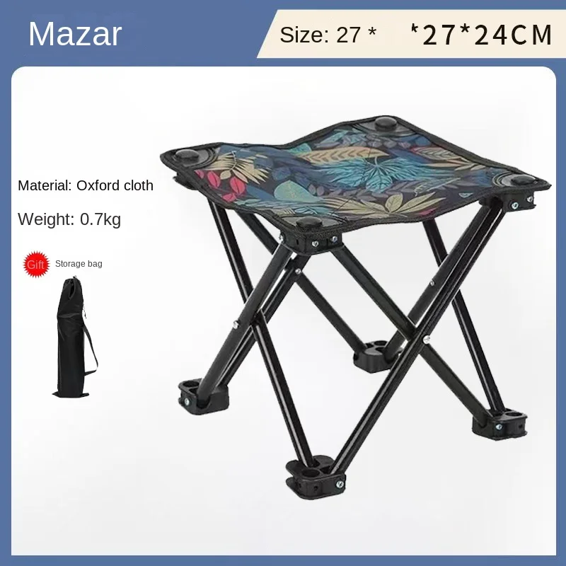 كرسي قابل للطي للاستخدام الخارجي، كرسي رسم فني محمول قابل للطي لصيد الأسماك والترفيه والنزهات والتخييم على الشاطئ مع مسند ظهر #6