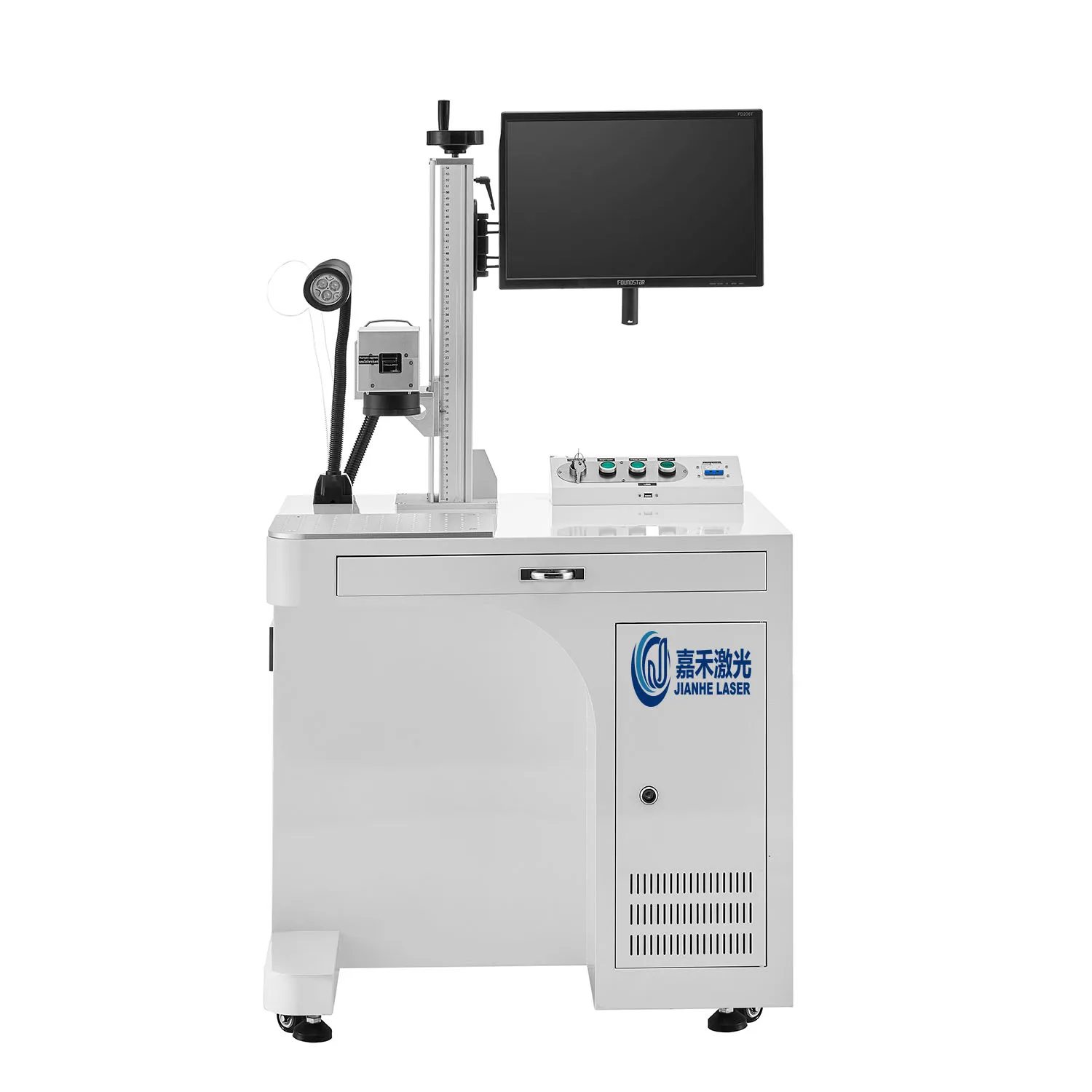 آلة الوسم بليزر الألياف لسطح المكتب 20 30 وات 50 وات للاستخدام المنزلي للسكين المعدني