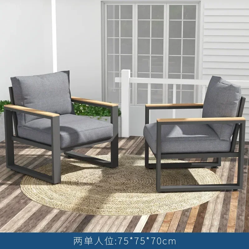 Outdoor villa garden terrace sofa courtyard waterproof sunscreen sofa chair furniture leisure hotel bed and breakfast sofa