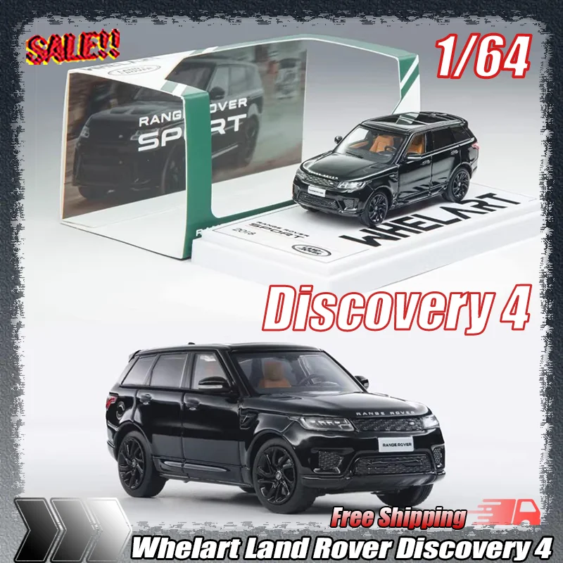 

Whelart 1:64 Land Rover Discovery 4 Alloy Car Model Metal Black Steerable Diecast Vehicle For Car Enthusiasts Collection Display