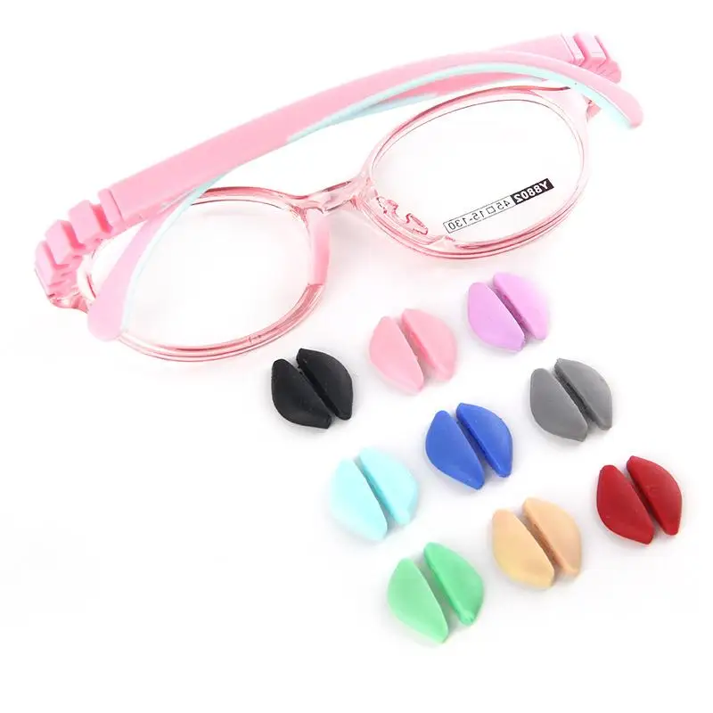1Pair Children Silicone Glasses Nose Pads Soft Non Slip Air Cushion Nose Holder Insert Nose Pad For Glasses Eyewear Accessories