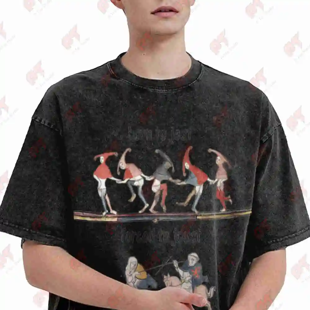 Born To Jest Forced Joust Vintage Washed Tee Pure Cotton T-Shirt