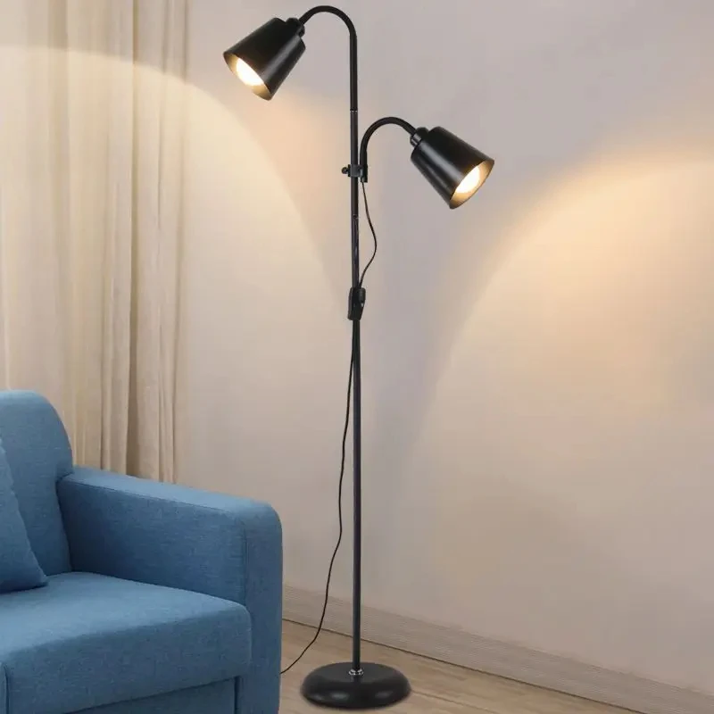 Modern Floor Lamp E27 Adjustable Direction Led Sofa Floor Lights Living Room Bedroom Study Indoor Decoration Standing Floor Lamp