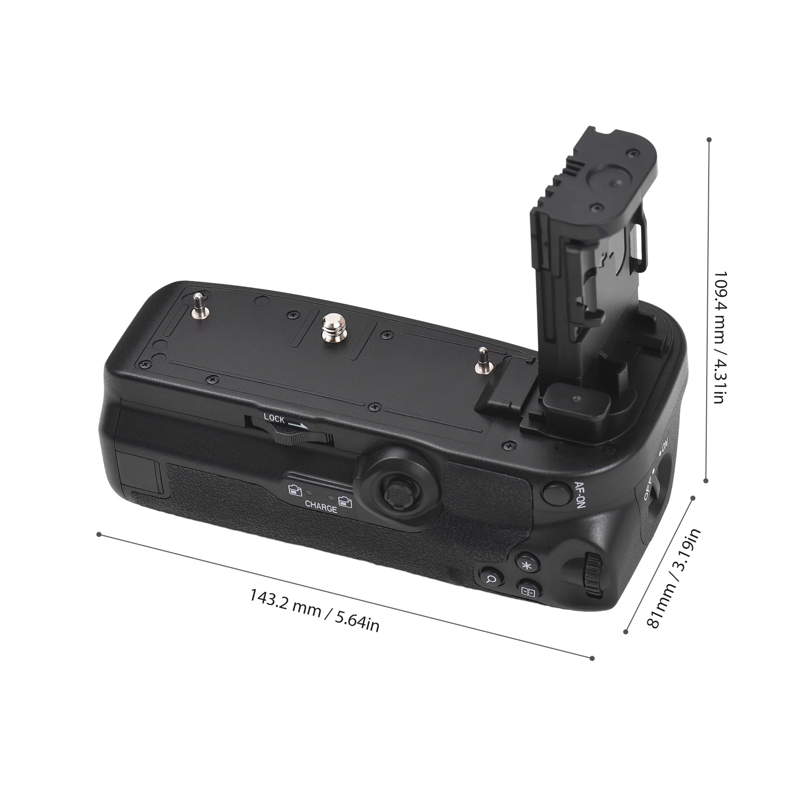 BG-R10 Vertical Battery Grip Holder with Dual Battery Slots Compatible with Canon EOS R5/R6/R5C/R6 mark ii