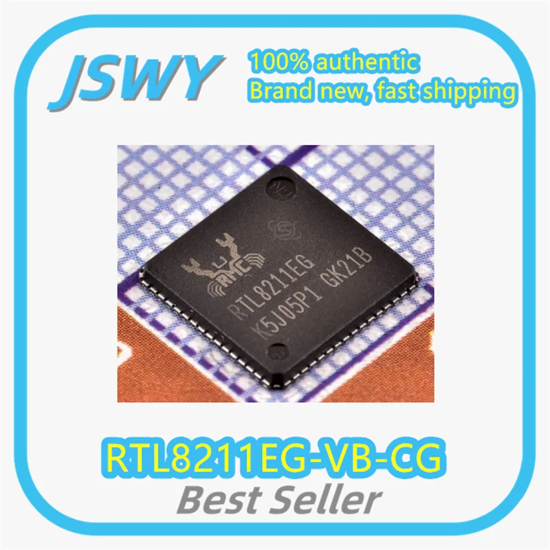 

(5/50 pcs) RTL8211EG-VB-CG RTL8211 QFN-64 Ethernet Controller Chip Genuine Stock Fast Shipping