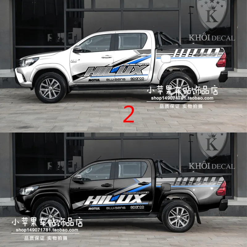 

Pickup truck special car stickers FOR Toyota Hilux Revo 2010-2022 body decoration creative car film modified car decals